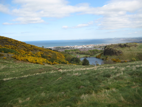 The hilly descent from Arthur's Seat.