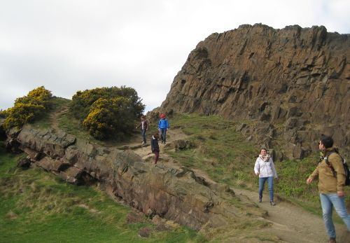 Hutton's section, a basalt ridge supposedly rescued from quarrying by James Hutton.